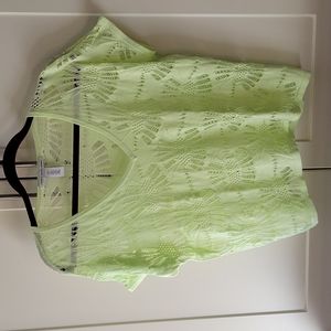 Autumn Cashmere light green cotton knit top